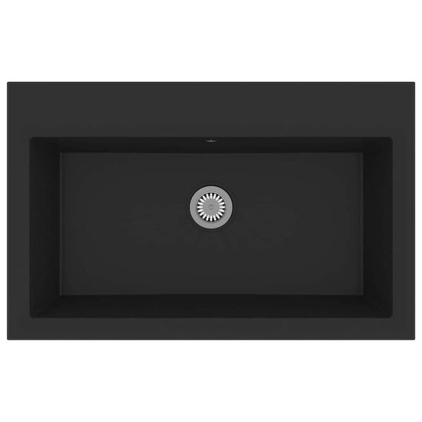 vidaXL Σιντρινο κουζίνας Μαύρο 79 x 50 x 31 εκ. Γρανίτης