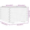 vidaXL Ζαρντινιέρα Κήπου Λευκή 70x70x49,5 εκ. από Μασίφ Ξύλο Πεύκου
