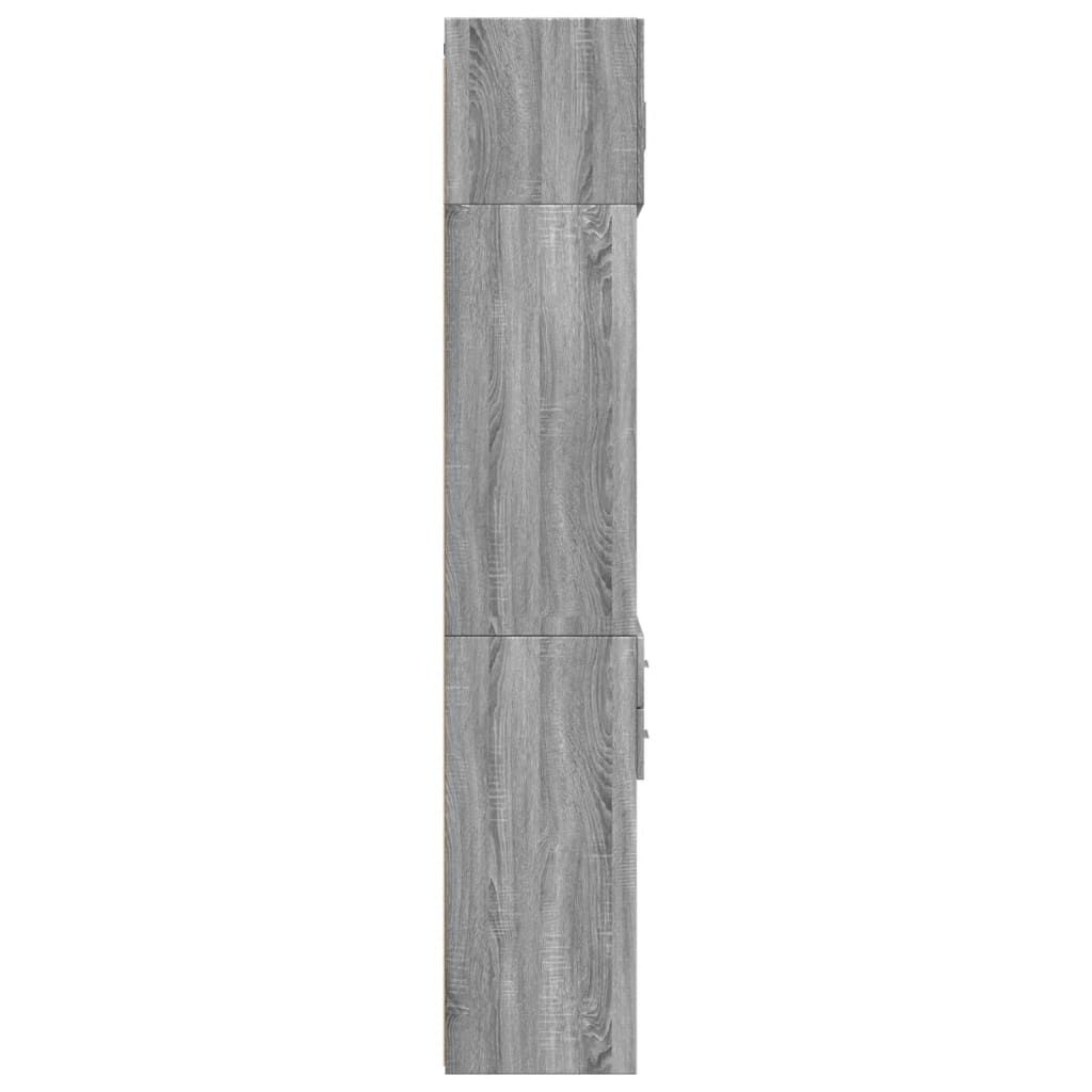 vidaXL Ραφιέρα με Ντουλάπια Γκρι Sonoma 70x42,5x225 εκ. Επεξ. Ξύλο
