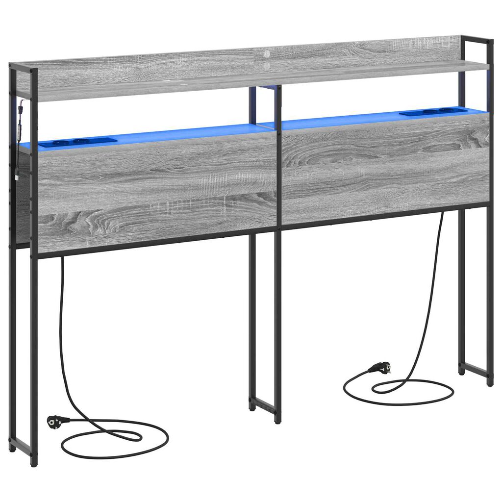 vidaXL Κεφαλάρι Αποθήκης Γκρι Sonoma 120 cm Επεξεργασμένο ξύλο