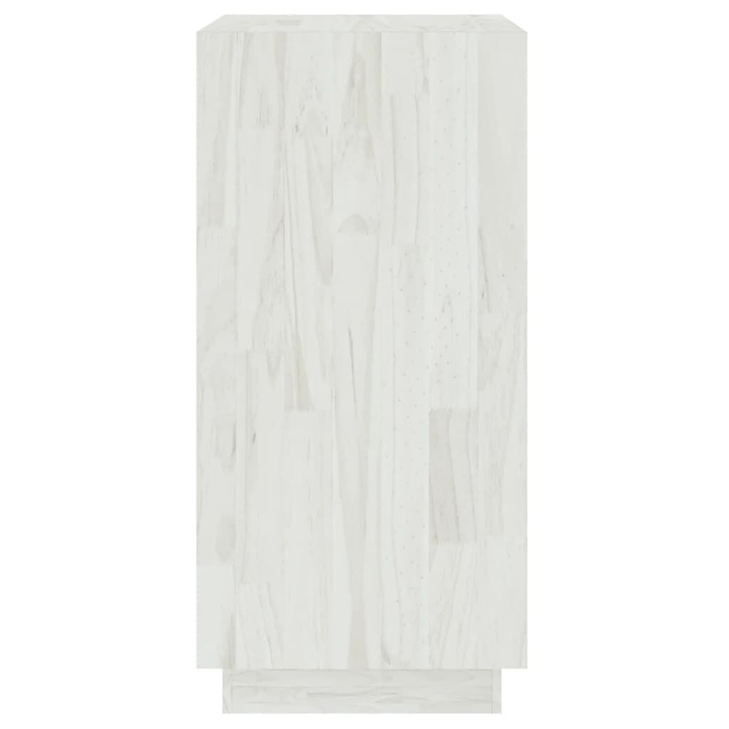 vidaXL Βιβλιοθήκη Λευκή 40 x 35 x 71 εκ. από Μασίφ Ξύλο Πεύκου