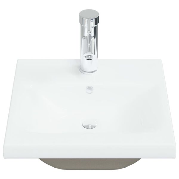 vidaXL Νιπτήρας Ένθετος Λευκός 42 x 39 x 18 εκ. Κεραμικός με Βρύση