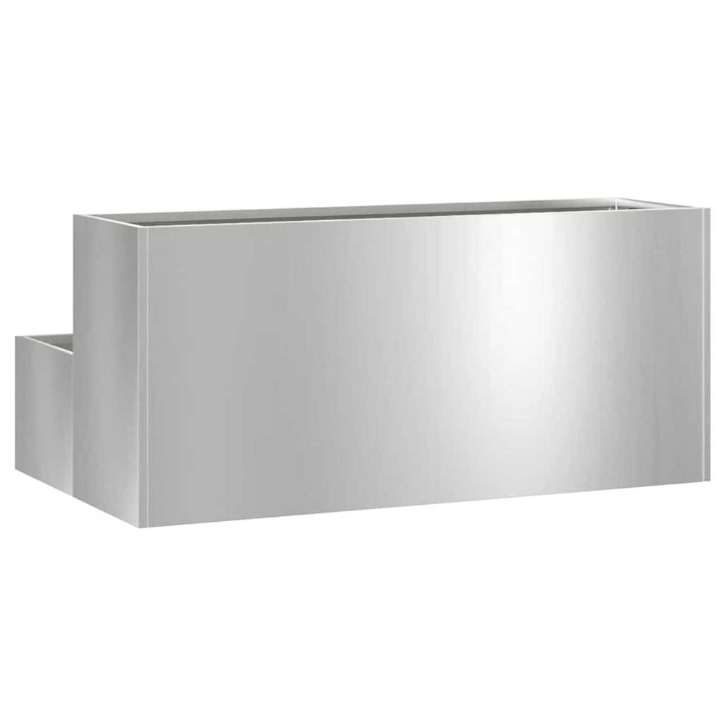 vidaXL Γλάστρα Κήπου Ασημί 100 x 60 x 45 εκ Γαλβανισμένος χάλυβας