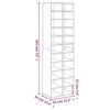 vidaXL Παπουτσοθήκη Γκρι Σκυροδέματος 54x34x183 εκ. Επεξεργασμένο Ξύλο