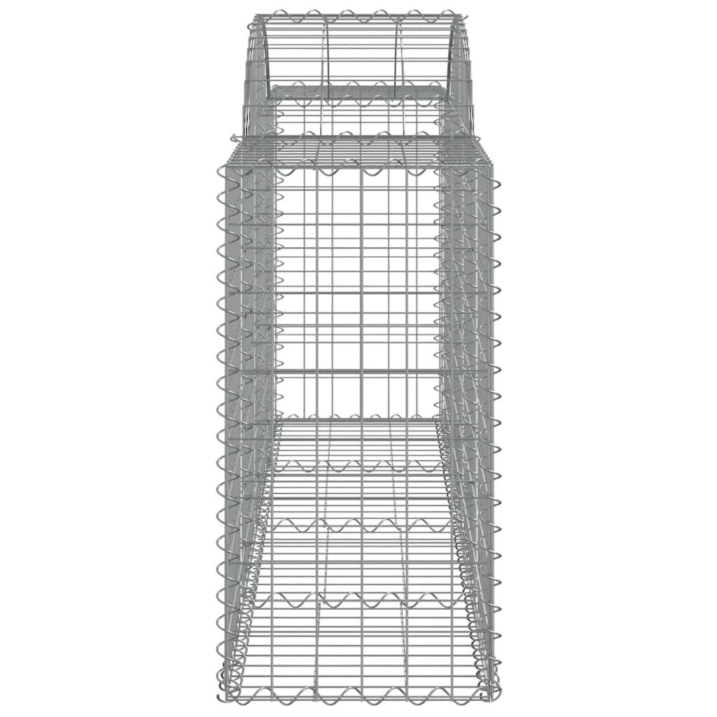 vidaXL Συρματοκιβώτια Τοξωτά 7 τεμ. 200x50x80/100 εκ. Γαλβαν. Ατσάλι
