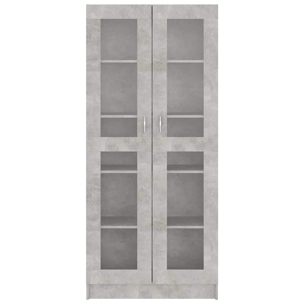 vidaXL Βιτρίνα Γκρι του Σκυροδέματος 82,5x30,5x185,5 εκ. Επεξ. Ξύλο
