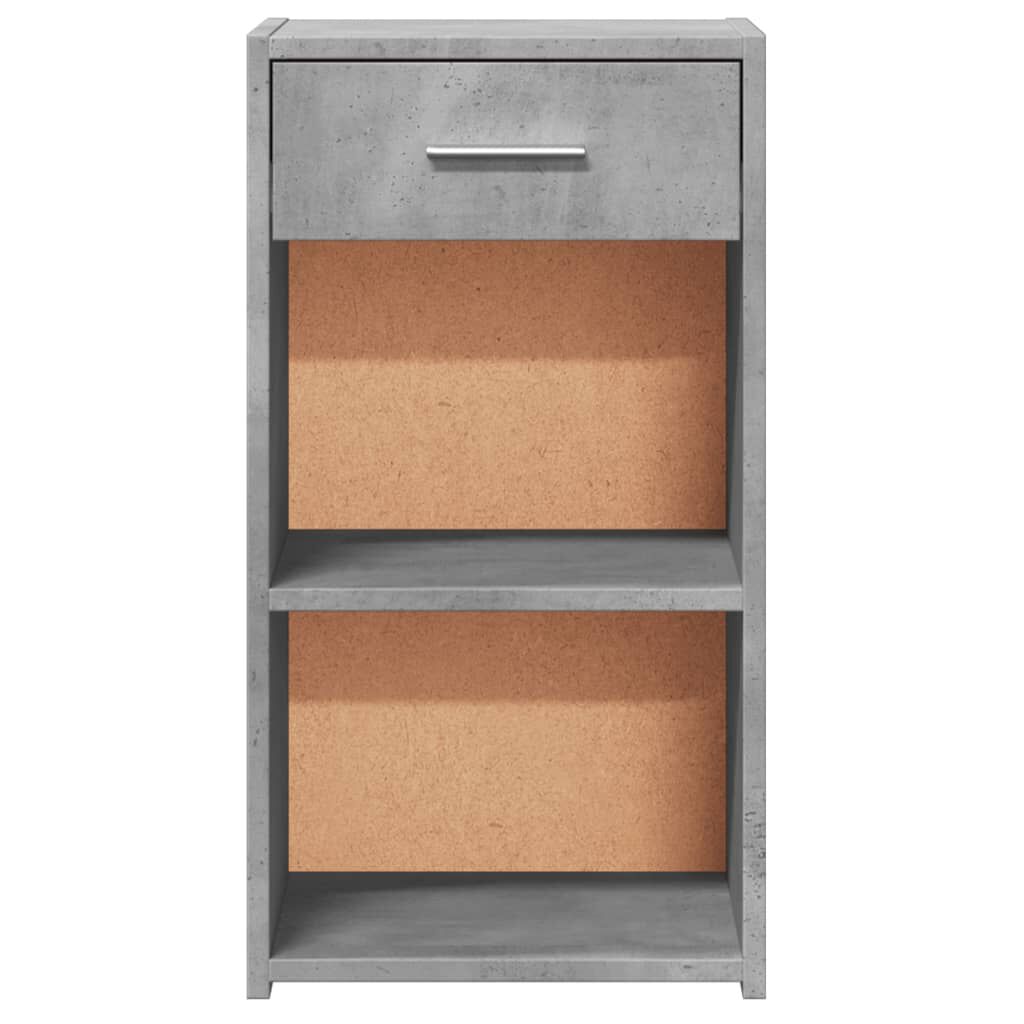 vidaXL Κομοδίνο Γκρι Σκυροδέματος 35x34x65 εκ. από Επεξεργασμένο Ξύλο
