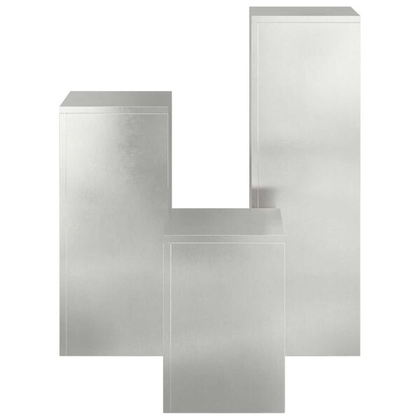 vidaXL Στήριξη φυτών 3 pcs Ασημί 24 x 24 x 75 εκ. Ανοξείδωτο ατσάλι