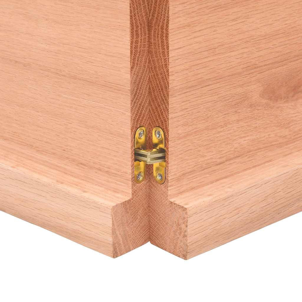 vidaXL Επιφ Τραπεζιού Αν Καφέ 180x50x(2-4)εκ. Επεξ. Μασίφ Ξύλο Δρυός