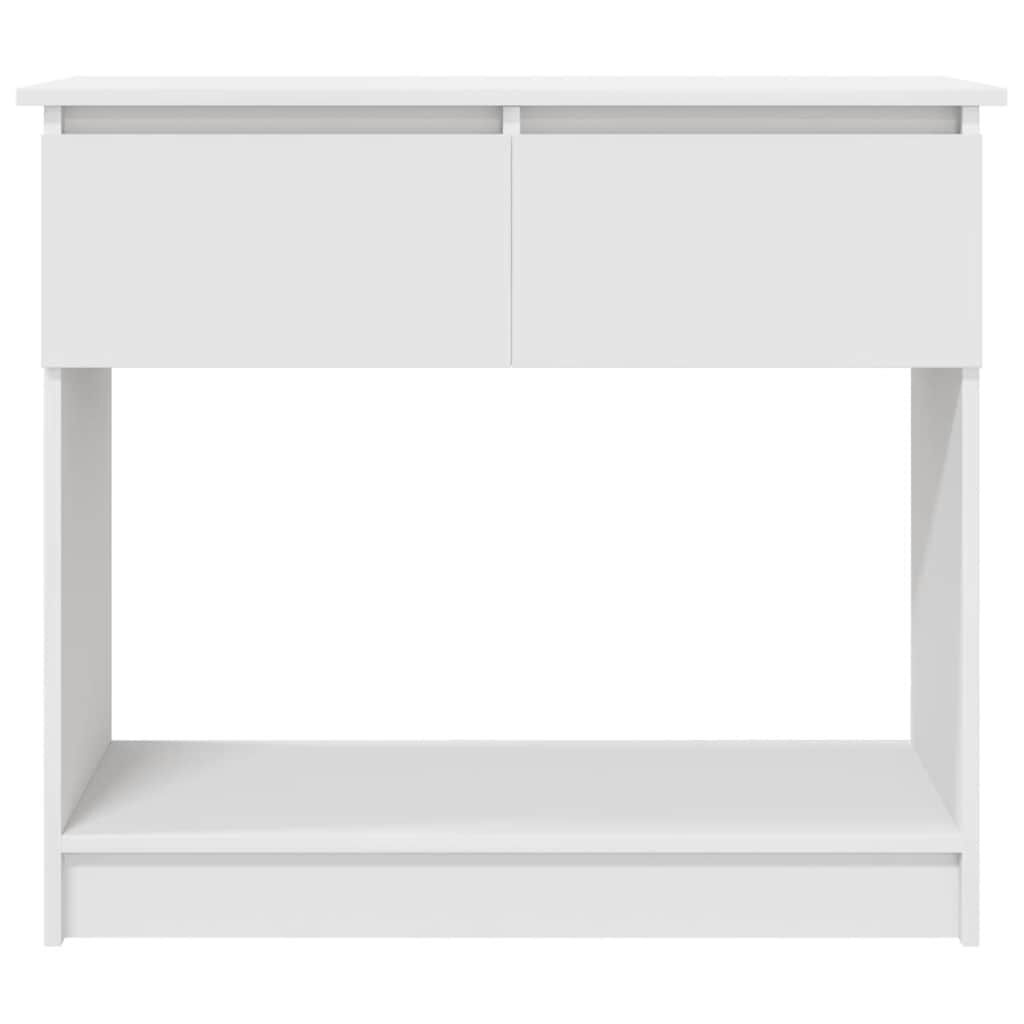vidaXL Τραπέζι κονσόλας με συρτάρια Λευκό 85,5x38,5x74,5 cm