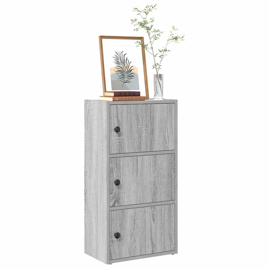 vidaXL Βιβλιοθήκη Γκρι Sonoma 40x24x77 εκ. από Επεξεργασμένο Ξύλο