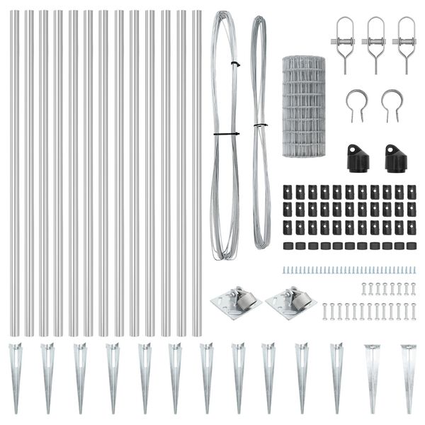 vidaXL Euro Fence με 7 αγκιστρώσεις 0.6x10 μ Γαλβανισμένος Χάλυβας