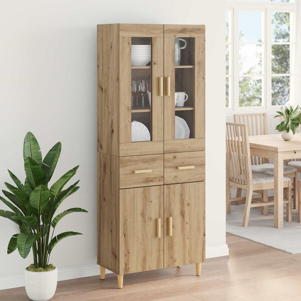 vidaXL Highboard Artisan Oak 69,5 x 34 x 180 &epsilon;&kappa;. &Epsilon;&pi;&epsilon;&xi;&epsilon;&rho;&gamma;&alpha;&sigma;&mu;έ&nu;&omicron; &xi;ύ&lambda;&omicron;