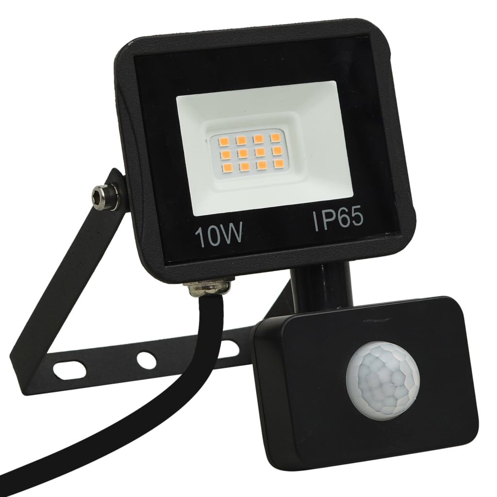 vidaXL Προβολέας LED με Αισθητήρα Ζεστό Λευκό 10 W