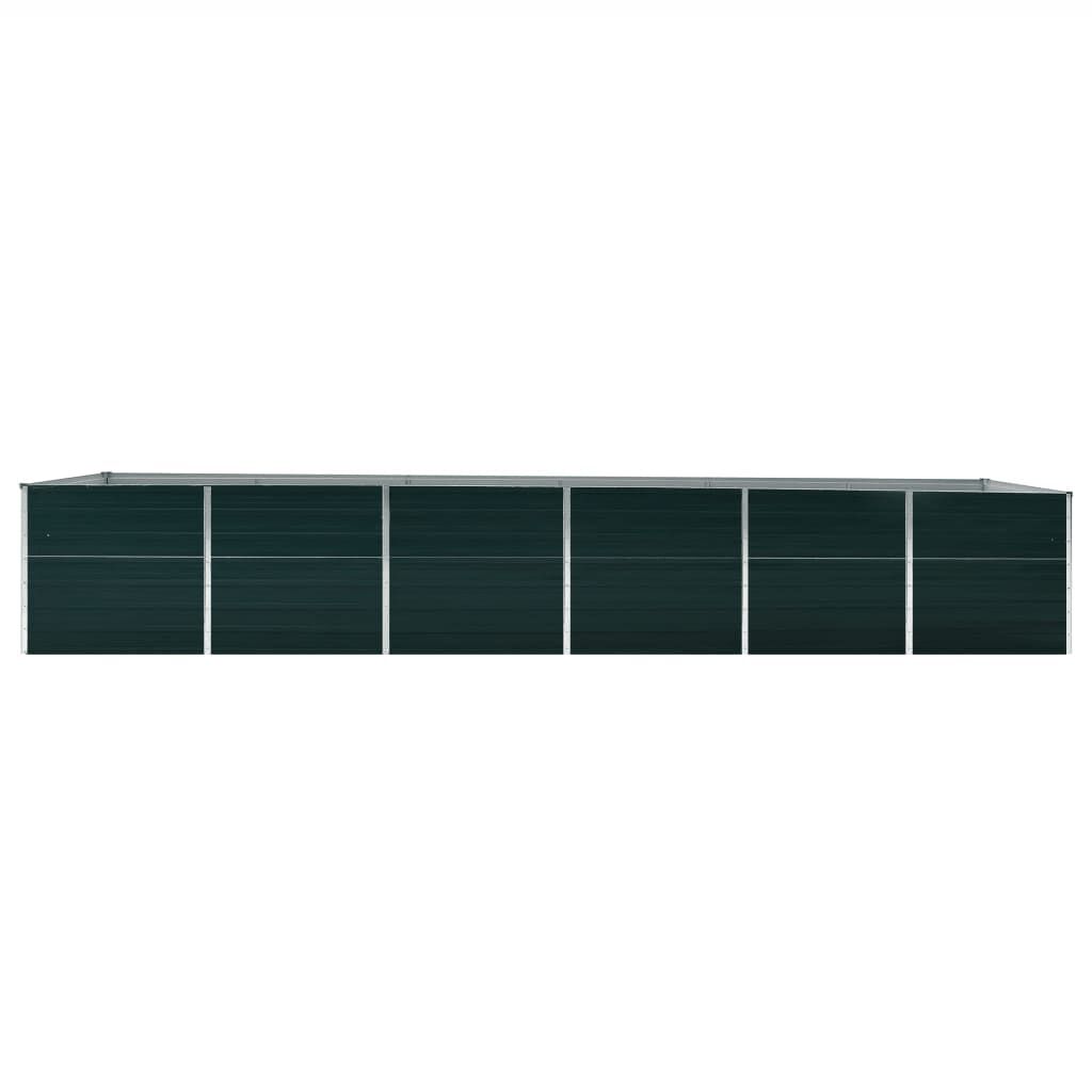 vidaXL Ζαρντινιέρα Υπερυψωμένη Πράσινη 480x80x77 εκ. Γαλβαν. Χάλυβας