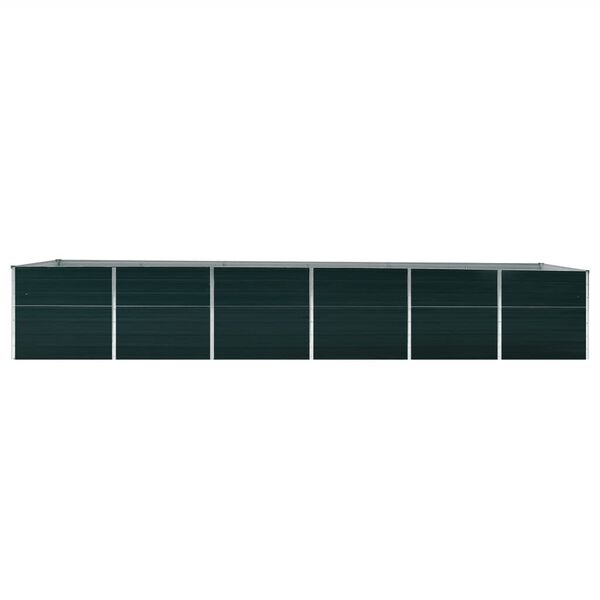 vidaXL Ζαρντινιέρα Υπερυψωμένη Πράσινη 480x80x77 εκ. Γαλβαν. Χάλυβας