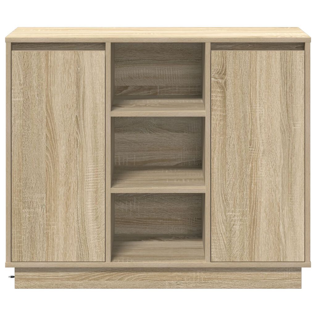 vidaXL Μπουφέ με LED Sonoma Oak 90x32x75 εκ Επεξεργασμένο ξύλο