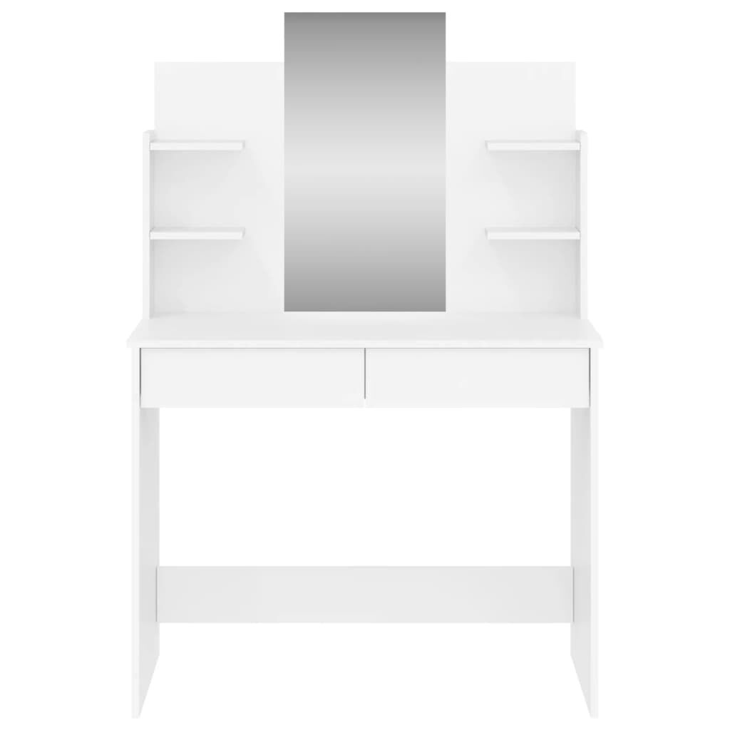 vidaXL Μπουντουάρ με Καθρέφτη Λευκό 96 x 39 x 142 εκ.