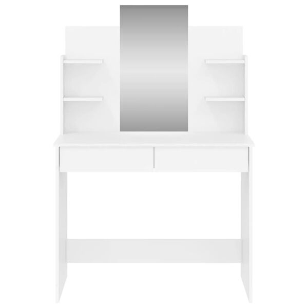 vidaXL Μπουντουάρ με Καθρέφτη Λευκό 96 x 39 x 142 εκ.