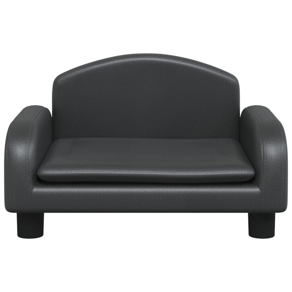 vidaXL Καναπές Παιδικός Μαύρος 50 x 40 x 30 εκ. από Συνθετικό Δέρμα