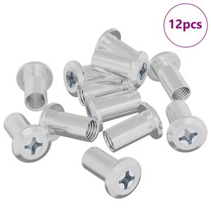 vidaXL &Pi;&alpha;&xi;&iota;&mu;ά&delta;&iota; &Kappa;&lambda;&epsilon;&iota;&delta;ώ&mu;&alpha;&tau;&omicron;&sigmaf; 12 pcs &Nu;ί&kappa;&epsilon;&lambda; M6 x 15 mm &Alpha;&tau;&sigma;ά&lambda;&iota;