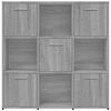 vidaXL Βιβλιοθήκη Γκρι Sonoma 90 x 30 x 90 εκ. από Επεξεργασμένο Ξύλο