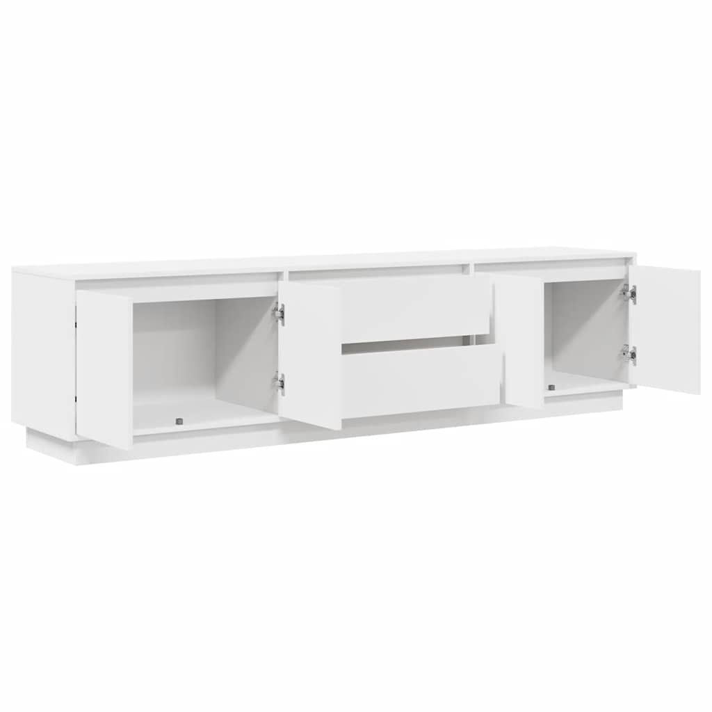 vidaXL Έπιπλο Τηλεόρασης με LED Λευκό 193,5x41x50 εκ.