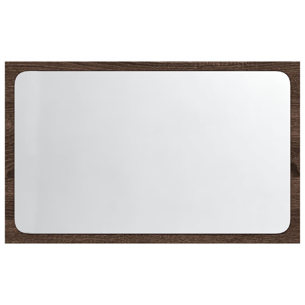 vidaXL LED Καθρέφτης Μπάνιου Καφέ Δρυς 60x8,5x38 εκ. Επεξεργ. Ξύλο