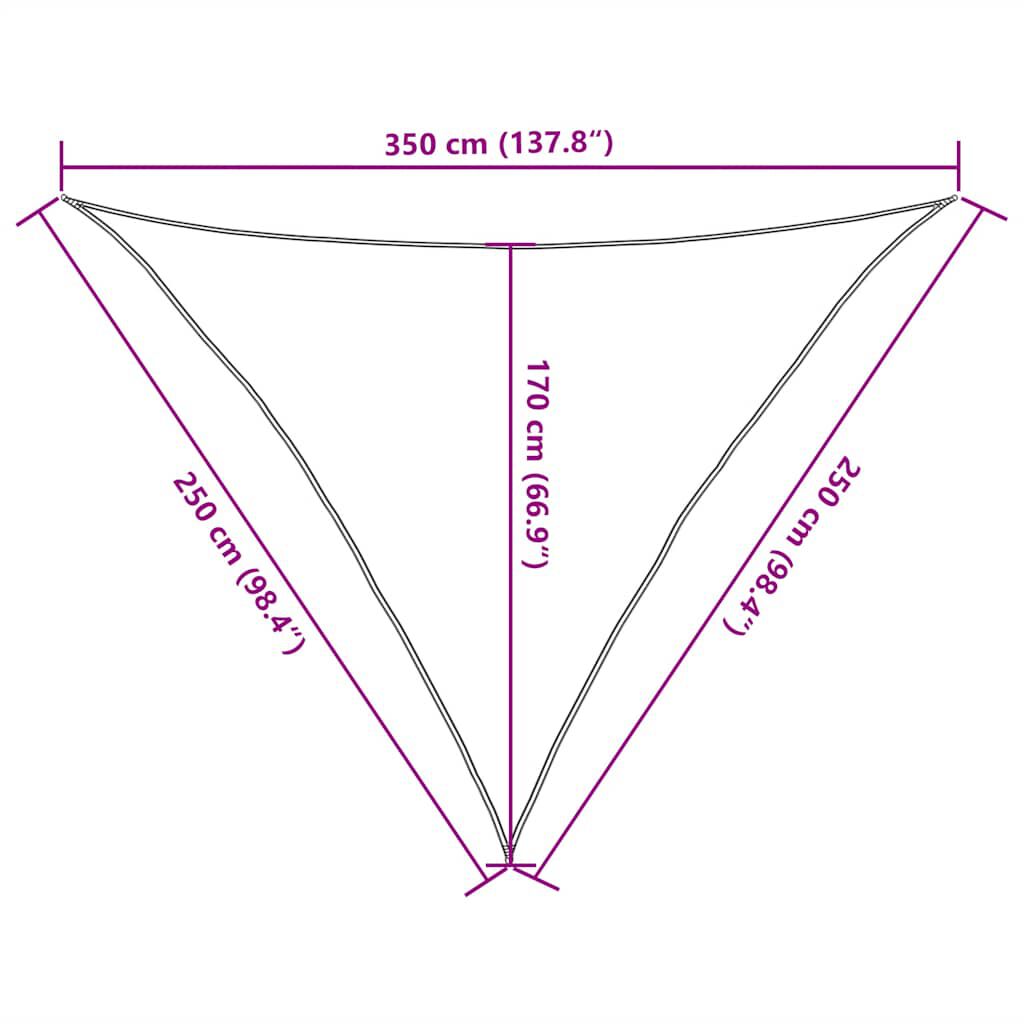 vidaXL Πανί Σκίασης Κόκκινο 2,5 x 2,5 x 3,5 μ. από HDPE 160 γρ/μ²