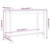vidaXL Τραπέζι Κονσόλα Λευκό 110 x 40 x 80 εκ. από Μασίφ Ξύλο Πεύκου
