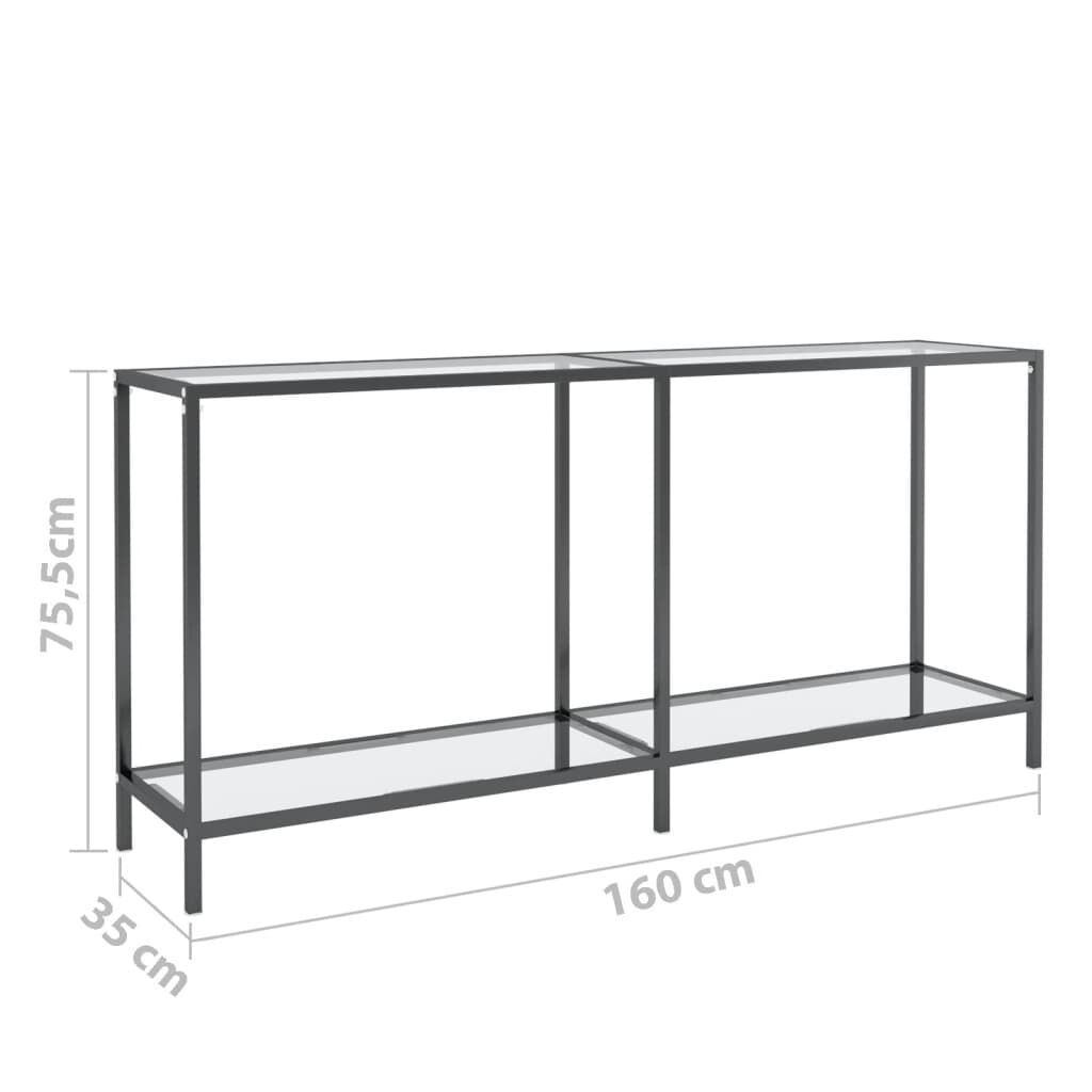 vidaXL Τραπέζι Κονσόλα Διαφανές 160 x 35 x 75,5 εκ. από Ψημένο Γυαλί