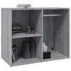vidaXL Ντουλάπι Γυαλιστερό Γκρι Sonoma 80x40x65 εκ. Επεξεργασμένο Ξύλο