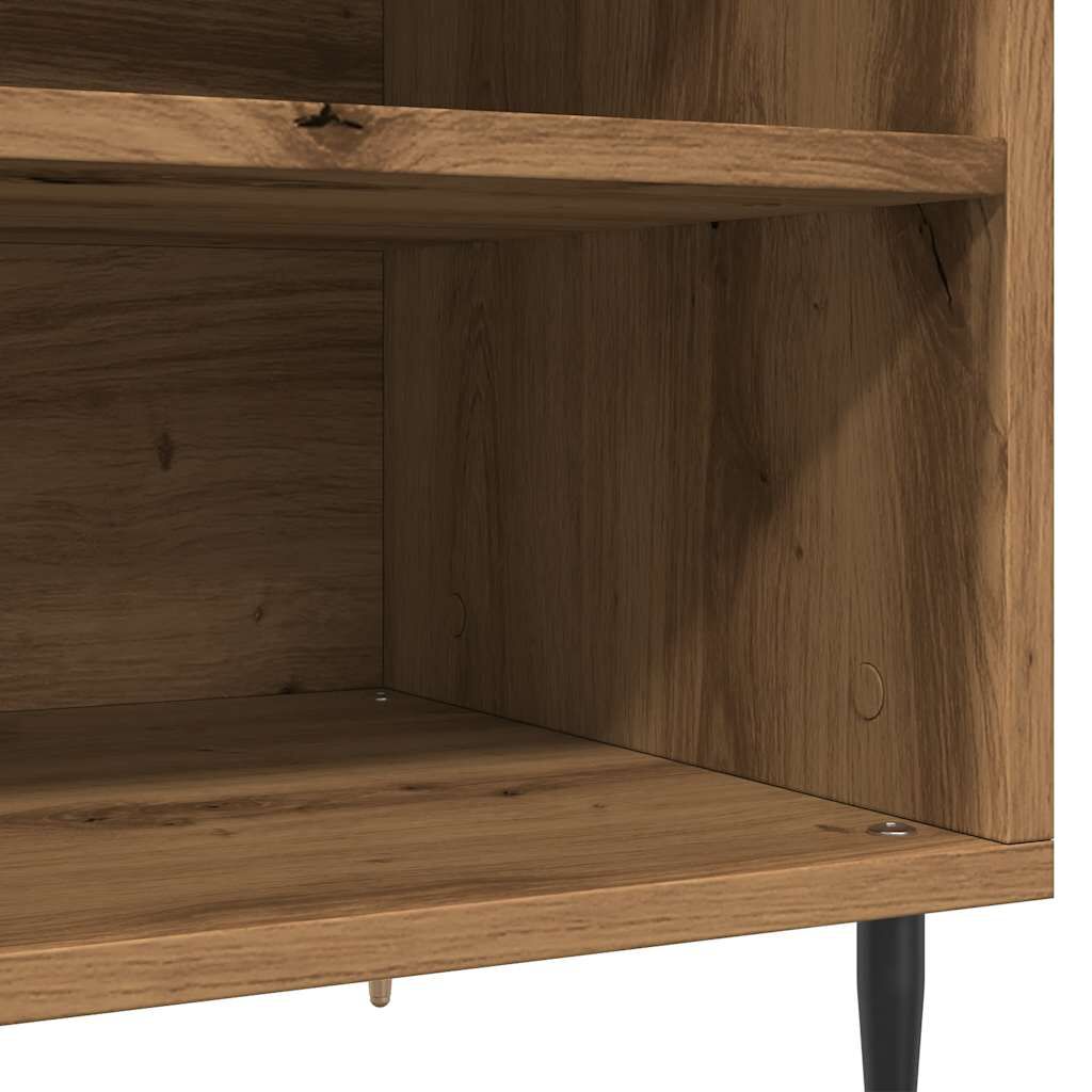ντουλάπι δίσκων vidaXL Δρυς τεχνίτης 84,5x38x48 cm Κατασκευασμένο ξύλο