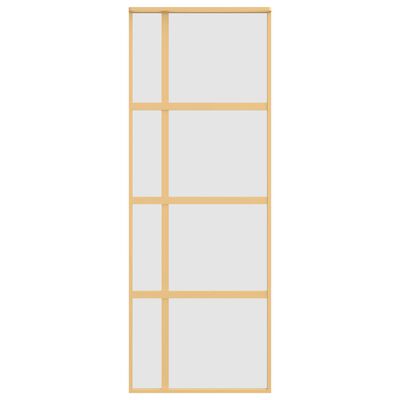 vidaXL Συρόμενη Πόρτα Χρυσή 76x205 εκ. από Αμμοβολή ESG και Αλουμίνιο