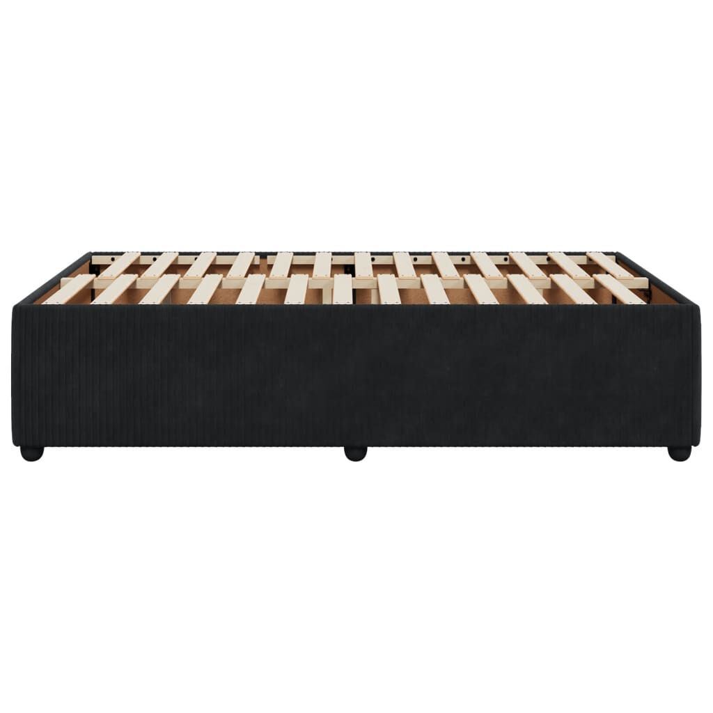 vidaXL Πλαίσιο Κρεβατιού χωρίς στρώμα Μαύρο 120x190 εκ. Βελούδινο