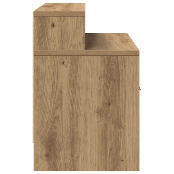 vidaXL Κομοδίνα με συρτάρι 2 τεμ. Αρτισιανή Δρυς 51x31x47 εκ.