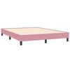 vidaXL Box Spring κρεβάτι χωρίς στρώμα ροζ 160x210 cm Βελούδινο