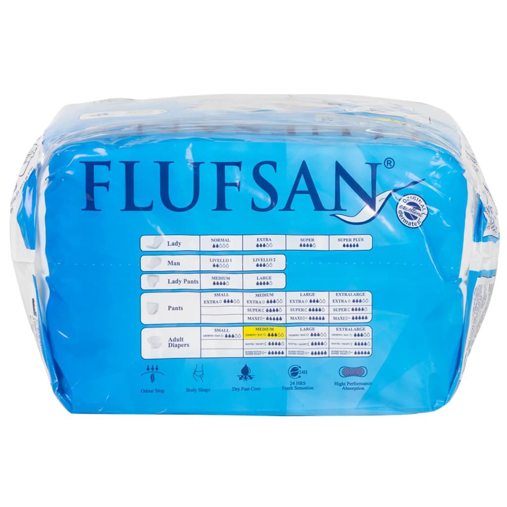 Flufsan Πάνες Ενηλίκων Μίας Χρήσης 15 Τεμ. Μέγεθος Μ