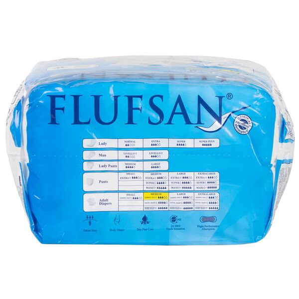 Flufsan Πάνες Ενηλίκων Μίας Χρήσης 15 Τεμ. Μέγεθος Μ