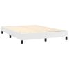 vidaXL Κρεβάτι Boxspring με Στρώμα Λευκό 140x190εκ.από Συνθετικό Δέρμα