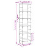vidaXL Βιβλιοθήκη Καφέ Δρυς 50 x 33 x 188,5 εκ. Επεξεργασμένο Ξύλο