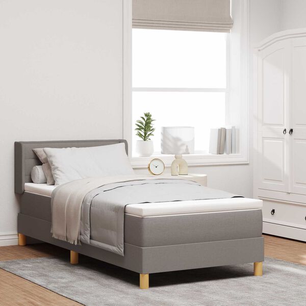 vidaXL Κρεβάτι Box Spring με Στρώμα Ταυπέ, 80 x 200 εκ., Υφασμάτινο.