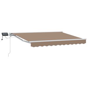 vidaXL &Chi;&epsilon;&iota;&rho;&omicron;&kappa;ί&nu;&eta;&tau;&omicron; &pi;&lambda;&alpha;ί&sigma;&iota;&omicron; &tau;έ&nu;&tau;&alpha;&sigmaf; &mu;&epsilon; LED Taupe 3,5 x 2 m