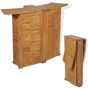 vidaXL &Tau;&rho;&alpha;&pi;έ&zeta;&iota; &Mu;&pi;&alpha;&rho; &Pi;&tau;&upsilon;&sigma;&sigma;ό&mu;&epsilon;&nu;&omicron; 155 x 53 x 105 &epsilon;&kappa;. &alpha;&pi;ό &Mu;&alpha;&sigma;ί&phi; &Xi;ύ&lambda;&omicron; Teak