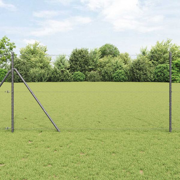 vidaXL Εξαγωνικός φράχτης Γκρι 1.2 x 100 m Ατσάλι