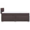 vidaXL Κρεβάτι Boxspring με Στρώμα Σκούρο Καφέ 90x190 εκ. Υφασμάτινο