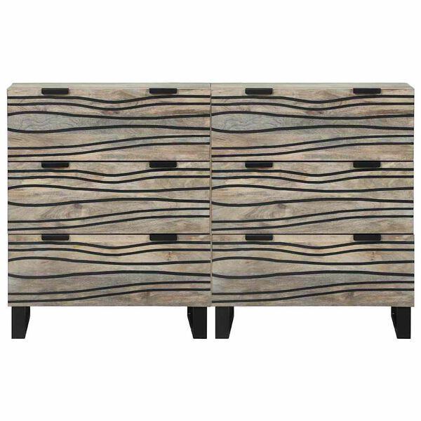 vidaXL Παραδοσιακά Πλευρικά Έπιπλα 2 pcs Λευκό 60 x 33.5 x 75 εκ.