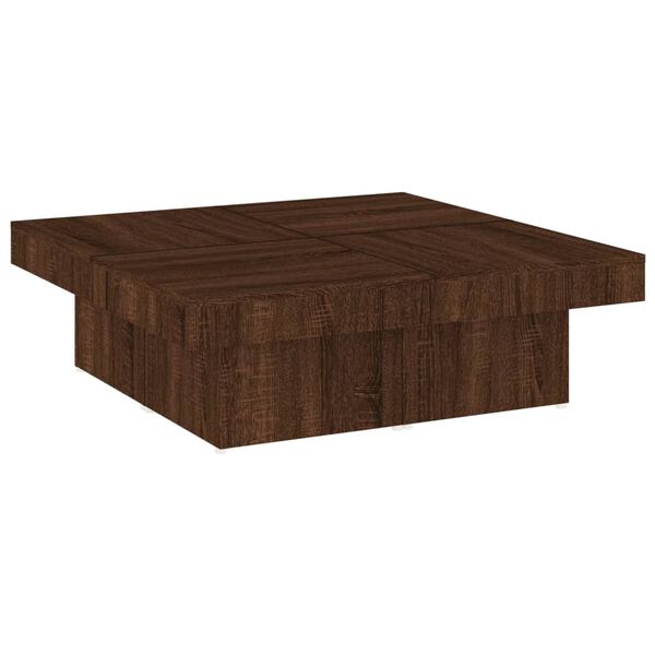 vidaXL Τραπεζάκι Σαλονιού Καφέ Δρυς 90x90x28 εκ. Επεξεργασμένο Ξύλο