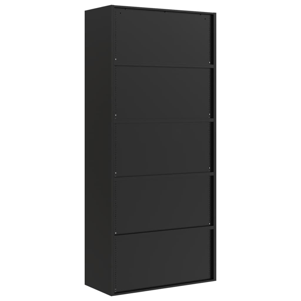 vidaXL Αρχειοθήκη Μαύρη 90 x 40 x 240 εκ. από Ατσάλι