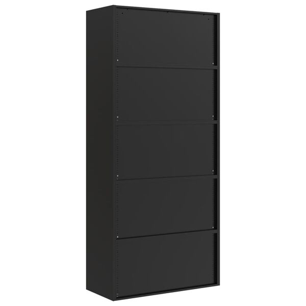 vidaXL Αρχειοθήκη Μαύρη 90 x 40 x 240 εκ. από Ατσάλι